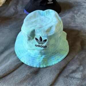 Adidas Pastel Blue Tie-Dye Bucket Hat